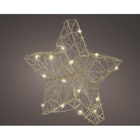 STELLA 15 LED METALLO ORO D.20